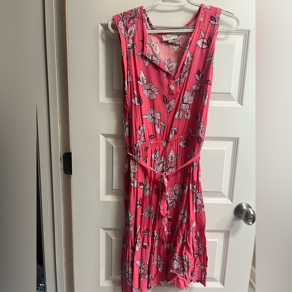 LOFT Pink floral dress